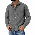 Acid-Wash Long-Sleeve Shirt