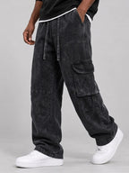Drawstring Cargo Jeans