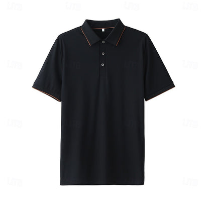 Refined Knit contrast collar Polo