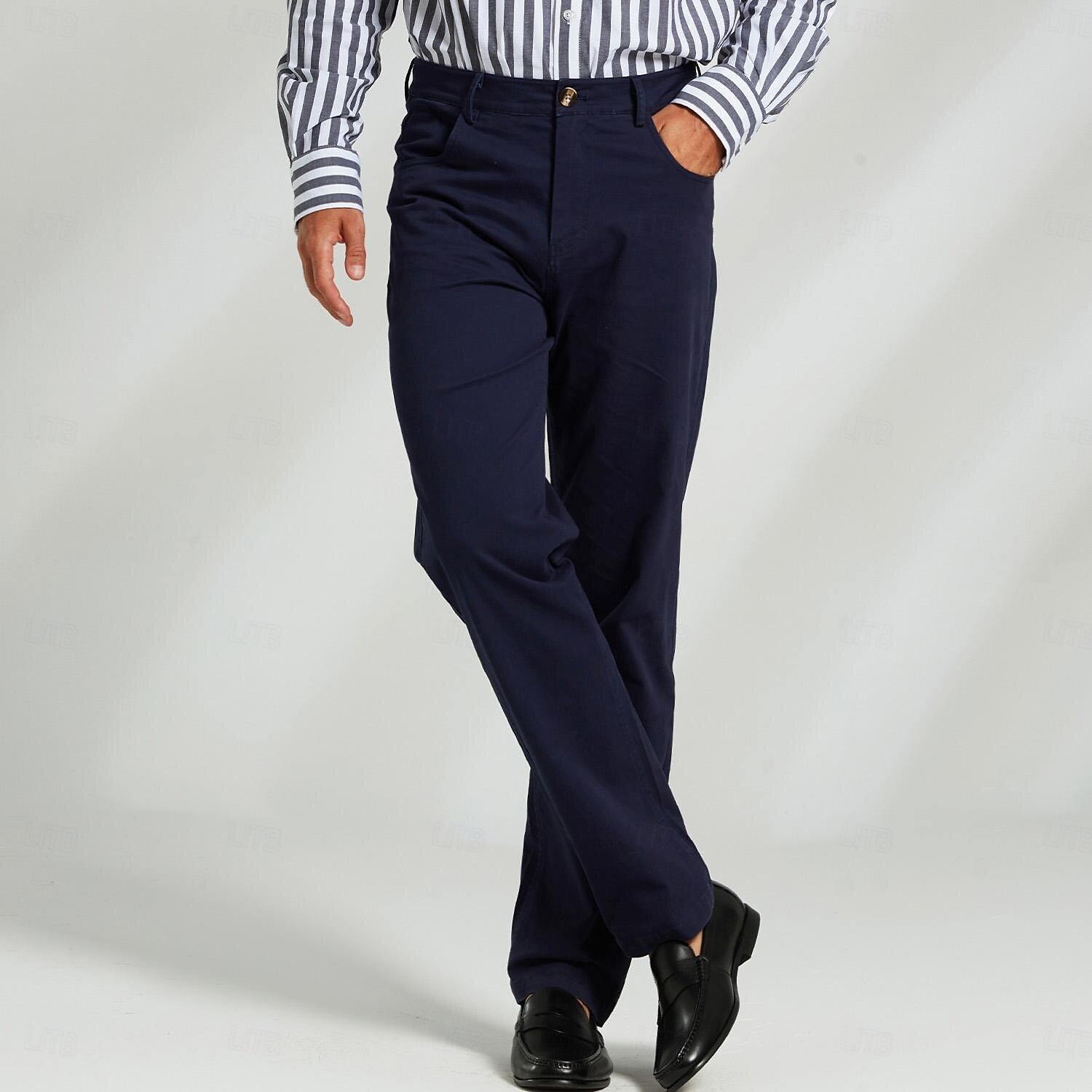 Men's Dress Pants Zipper Pocket - oukumen