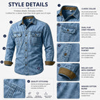 Acid-Wash Long-Sleeve Denim Shirt