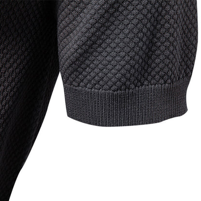 Business Casual Knitted Johnny collar Polo
