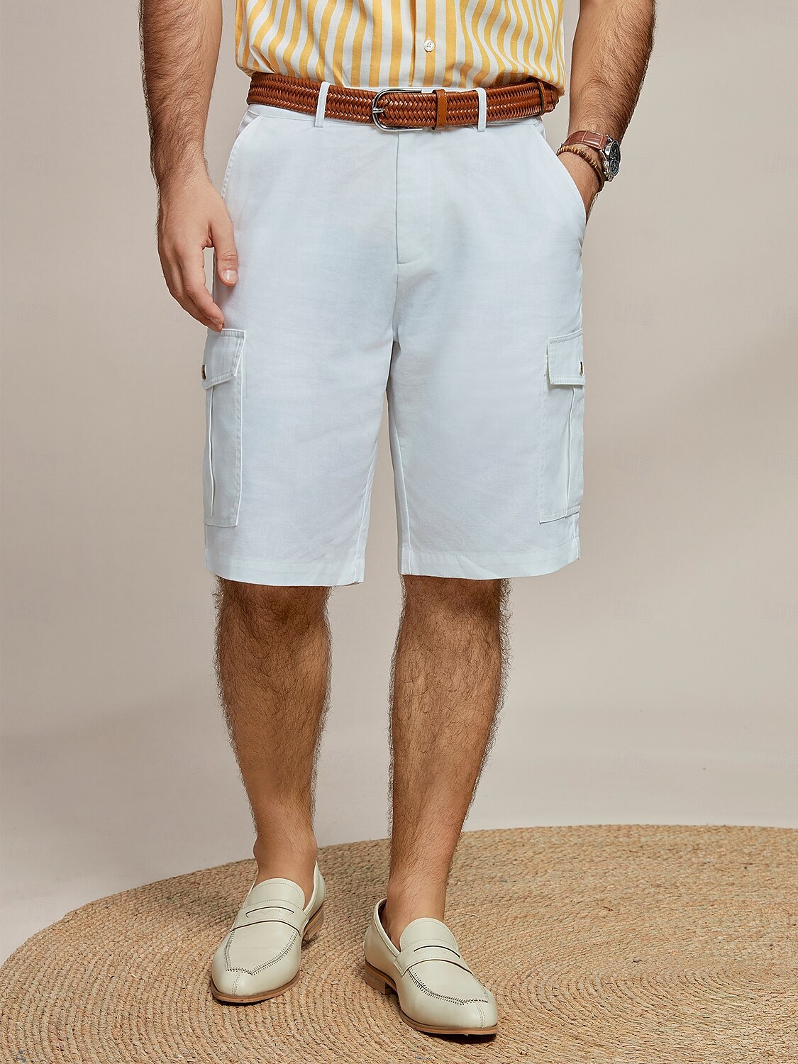 Linen Shorts Summer - oukumen