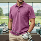 Acid-Wash Pocket Polo Shirt