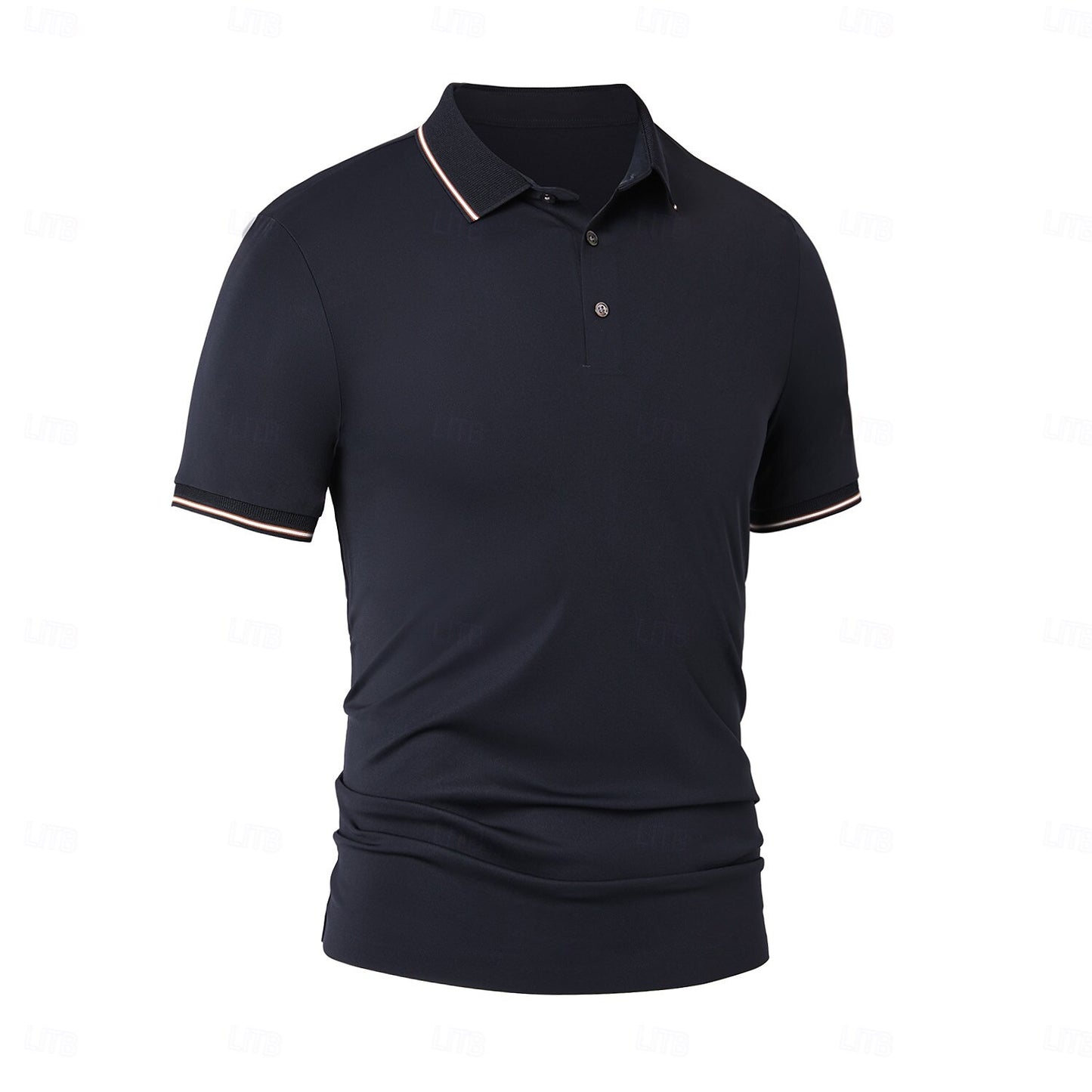 Contrast Collar and Cuff Stretch Polo