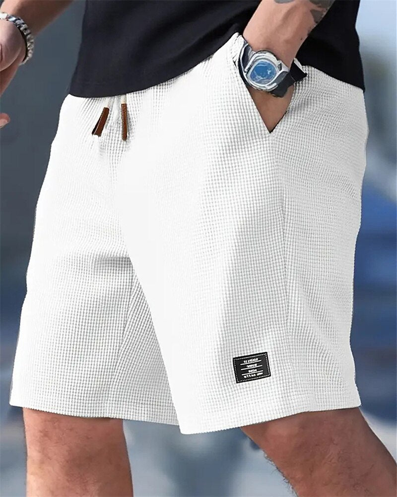 Waffle Drawstring Shorts