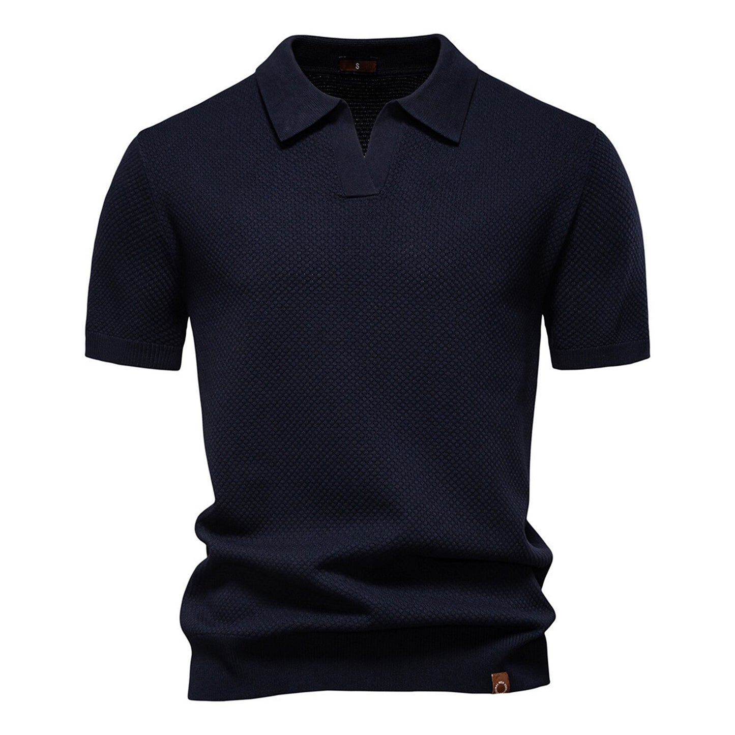 Business Casual Knitted Johnny collar Polo
