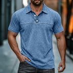 Acid-Wash Short-Sleeve Polo Shirt
