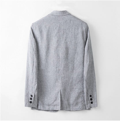 Tailored Linen-Cotton Blazer