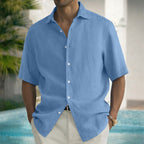 Acid-Wash Short-Sleeve Shirt