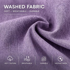 Acid-Wash Mandarin-Collar Shirt