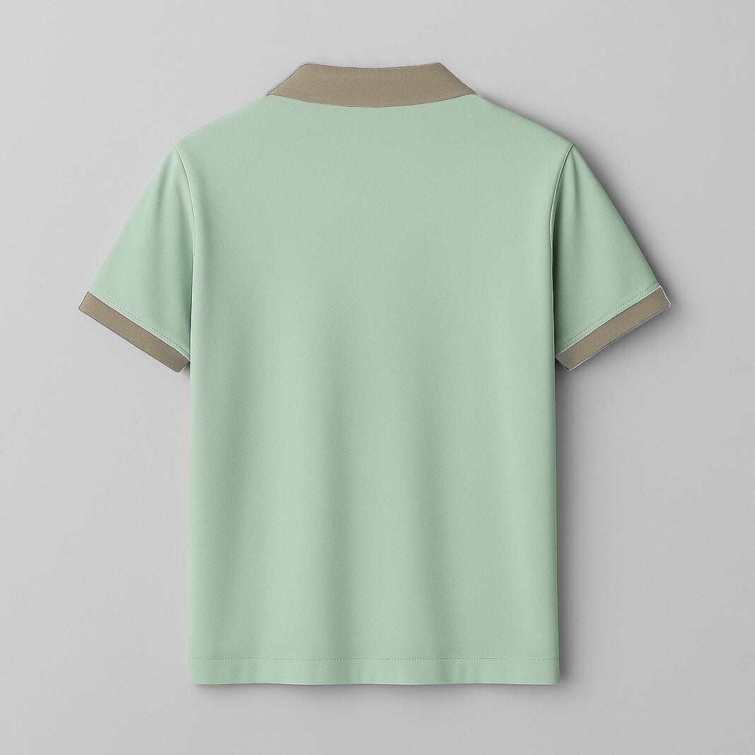 100% Cotton Colorblock Performance Polo - oukumen
