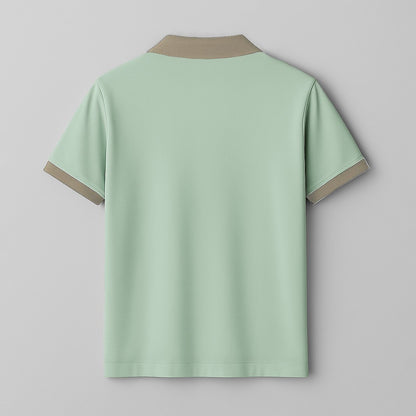 100% Cotton Colorblock Performance Polo - oukumen