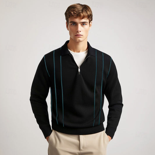 Elegant Pullover Polo Sweater