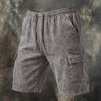 Acid-Wash Drawstring Shorts