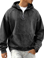 Acid-Wash Zip T-Shirt