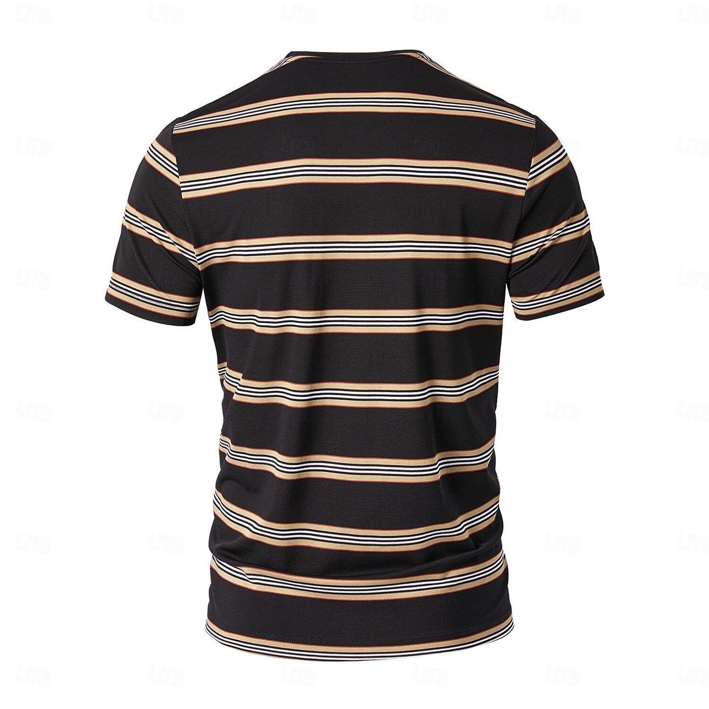 Cotton Silk Stripe T Shirt