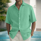 Acid-Wash Short-Sleeve Shirt
