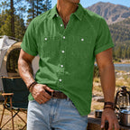 Short-Sleeve Denim Shirt