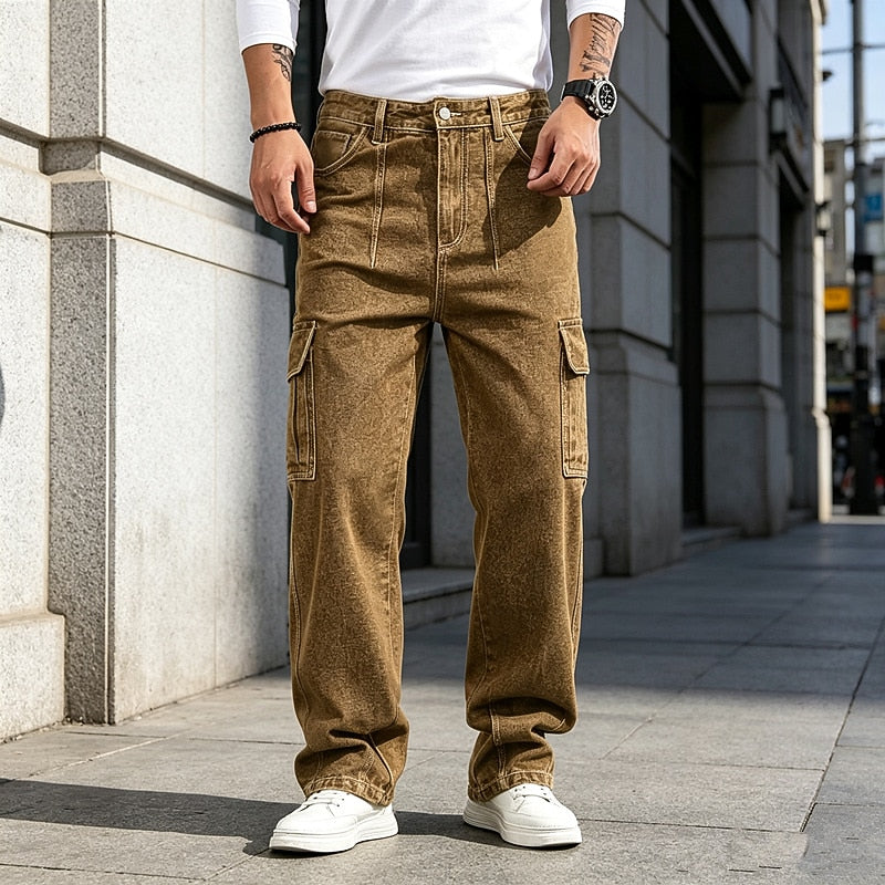 Drawstring Cargo Jeans