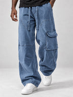 Drawstring Cargo Jeans