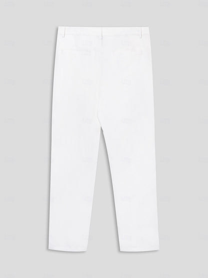 Men's Linen Pants Trousers Summer Pants - oukumen