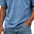 Washed Short-Sleeve Polo Shirt