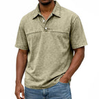 Washed Short-Sleeve Polo Shirt