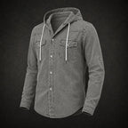 Acid-Wash Long-Sleeve Denim Shirt