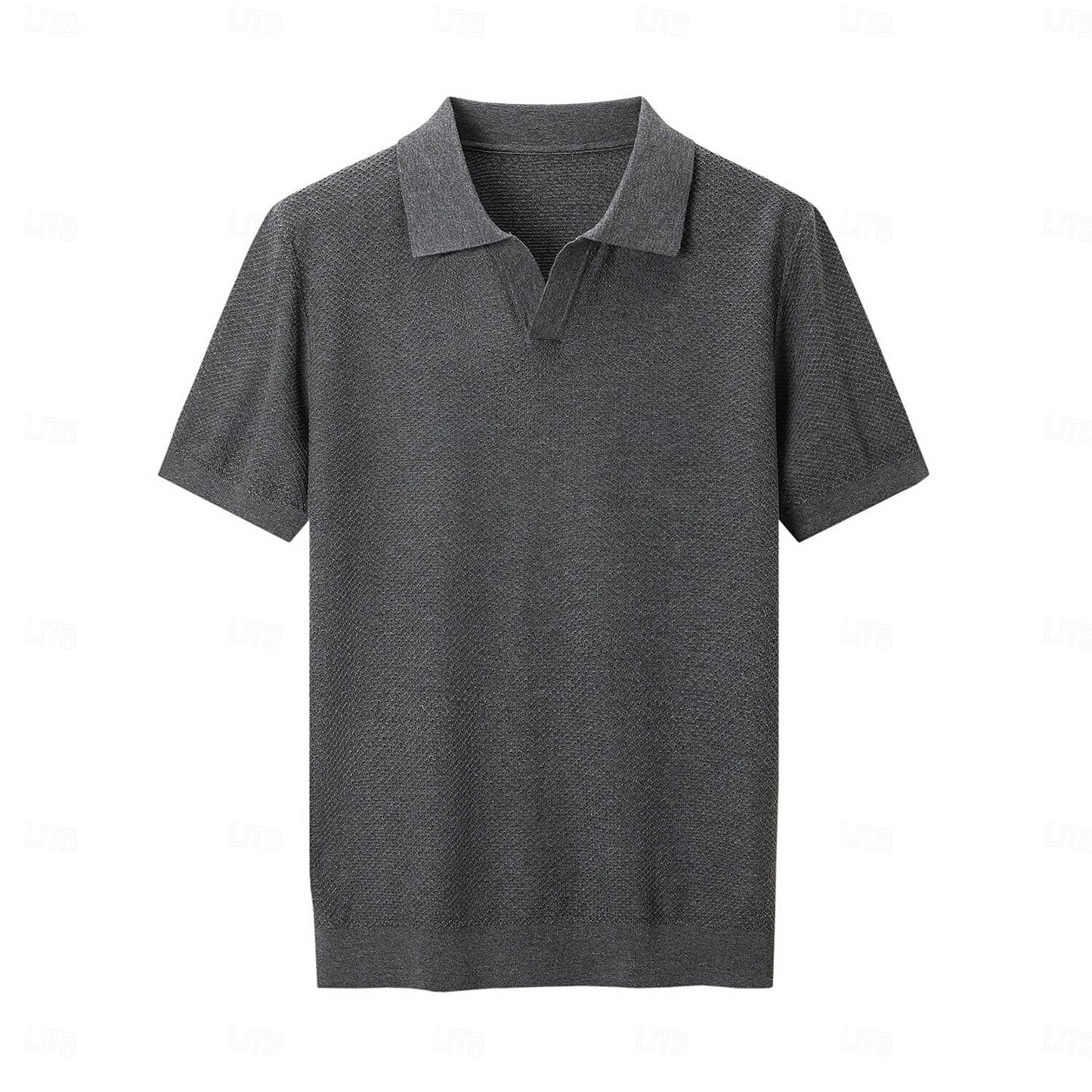 Linen-Silk Breathable Knit Polo