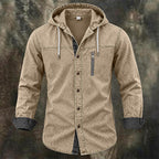 Color-Block Garment-Dyed Shirt