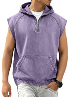 Acid-Wash Zip T-Shirt