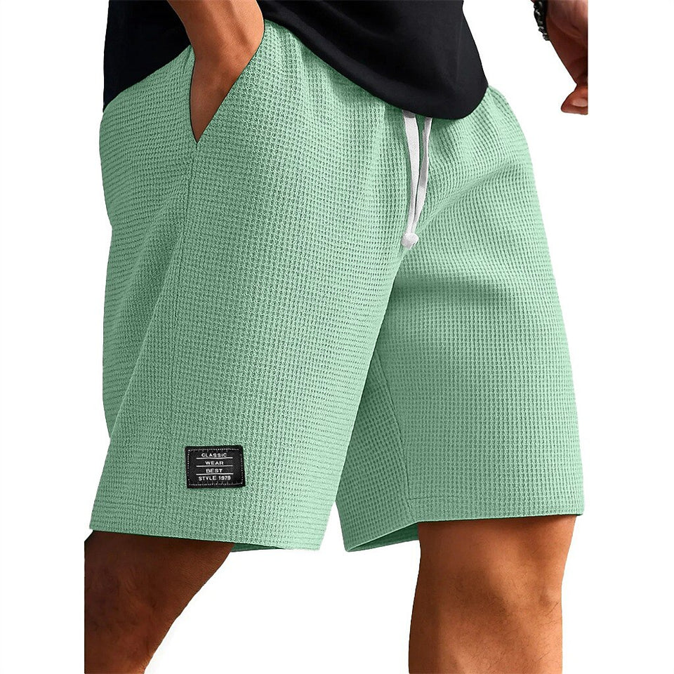 Waffle Drawstring Shorts