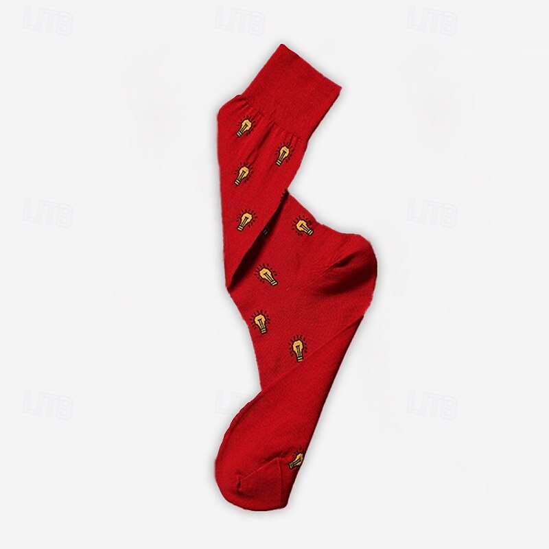 1 Pair Socks Red Blue Color - oukumen