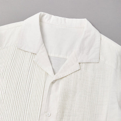 Cotton-Linen Pleated Shirt