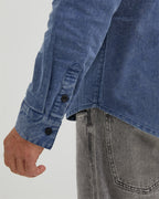 Patchwork Acid-Wash Denim Shirt