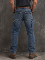 Patchwork Cargo Jeans