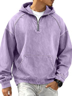 Acid-Wash Zip T-Shirt
