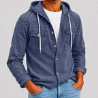 Acid-Wash Long-Sleeve Denim Shirt