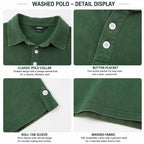 Textured Washed Polo Shirt