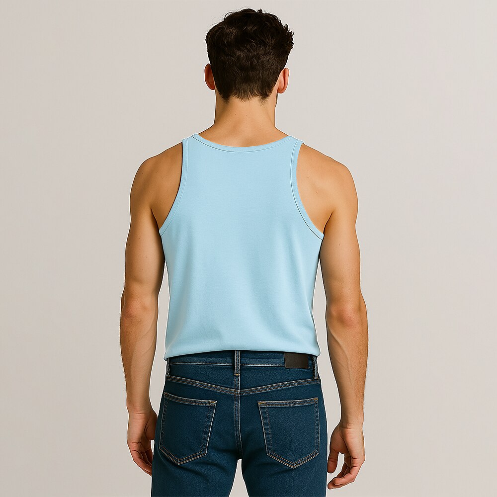 100% Cotton Crew Neck Tank Top