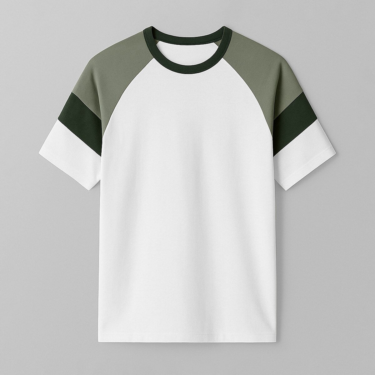 100% Cotton Color Block T-Shirt - oukumen