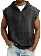Acid-Wash Zip T-Shirt