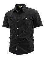 Acid-Wash Short-Sleeve Shirt