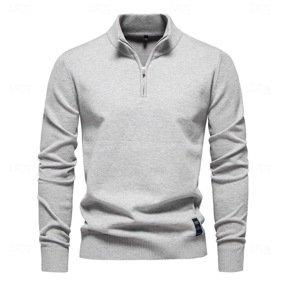 Half Zip Knitwear Pullover Sweater - oukumen