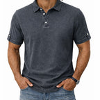 Textured Washed Polo Shirt