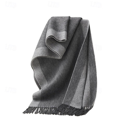 100% Wool Rectangle Scarf - oukumen