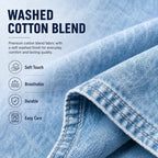 Acid-Wash Long-Sleeve Denim Shirt