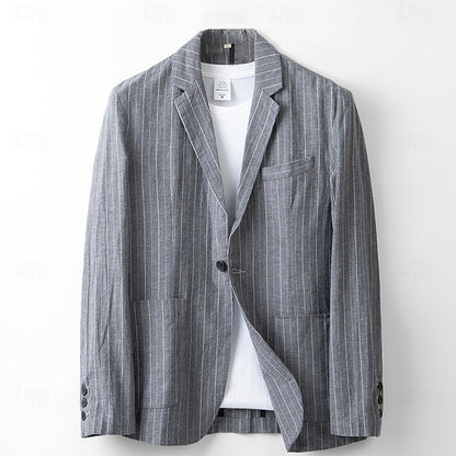 Tailored Pinstripe Blazer