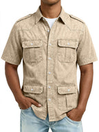 Short-Sleeve Denim Shirt